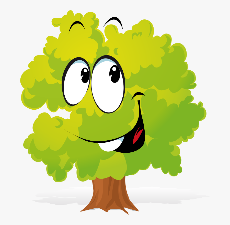 Happy Plant Clipart Png Freeuse - Tree Cartoon Transparent Png, Transparent Clipart