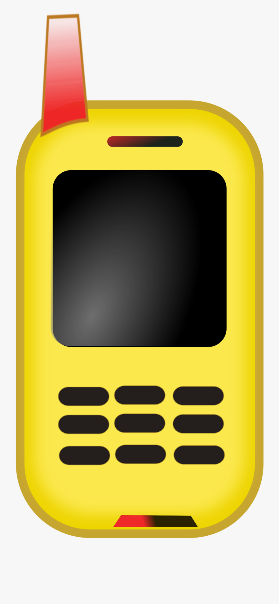 Telephone Clipart Yellow - Mobile Phone Clip Art, Transparent Clipart