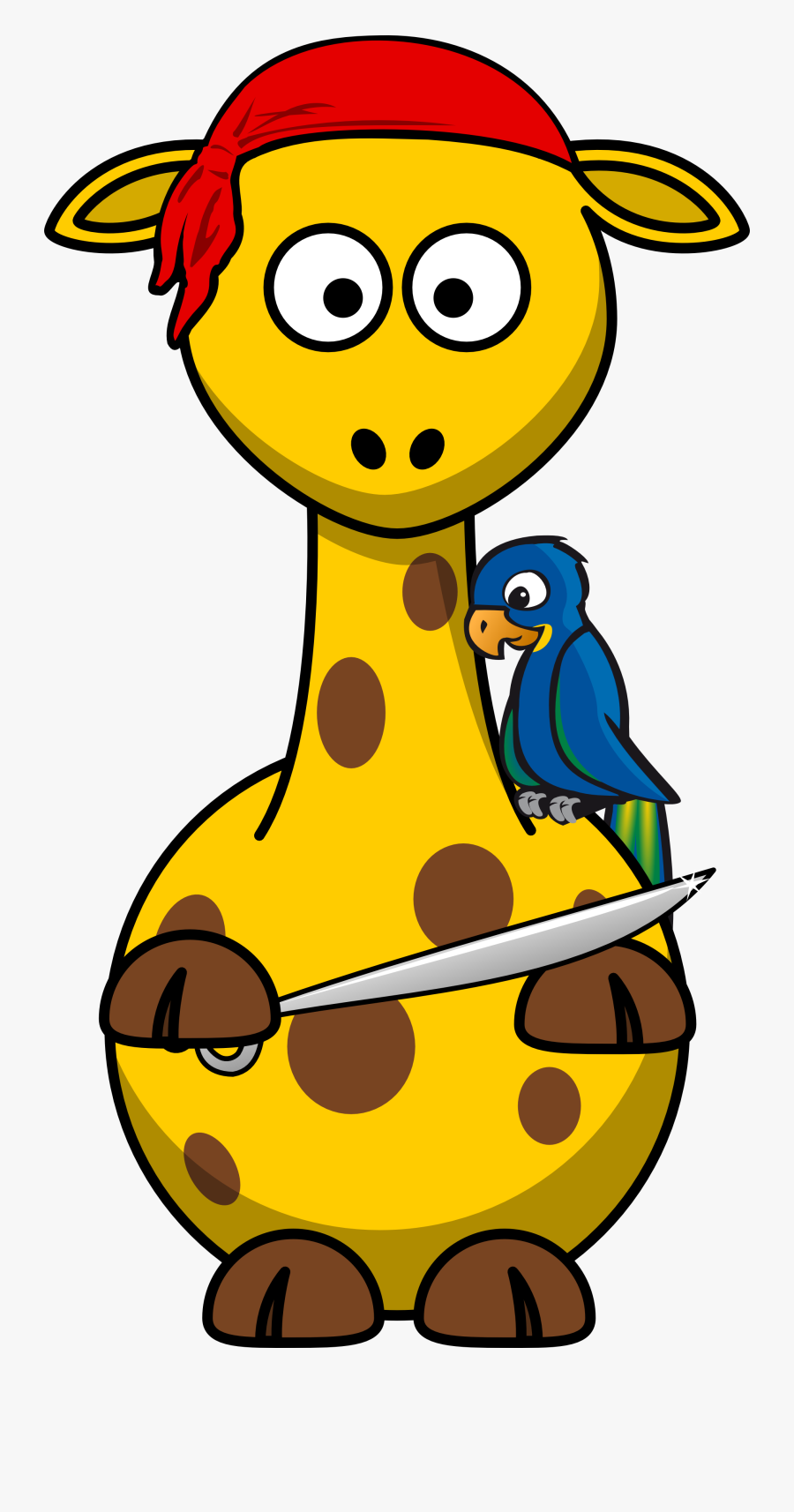 Giraffe Pirate - Cartoon Giraffe , Free Transparent Clipart - ClipartKey