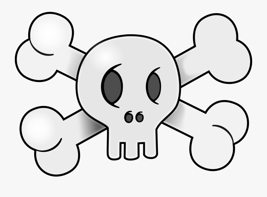 Clip Art Skull Pirate Flag Halloween Svg - Pirate Skull Cartoon Png, Transparent Clipart