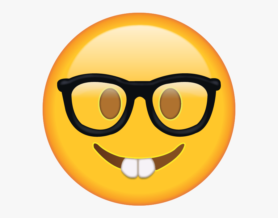Download Sunglasses Emoji Png Clipart - Nerd Face Emoji Png, Transparent Clipart