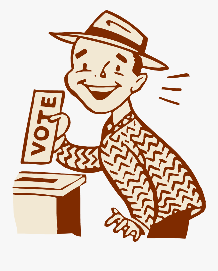 Voting Character Clipart - People Voting, Transparent Clipart