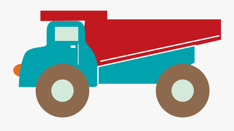 Clip Art Stock Vector Cartoon Dump Truck Flat Truck - Animasi Truk, Transparent Clipart