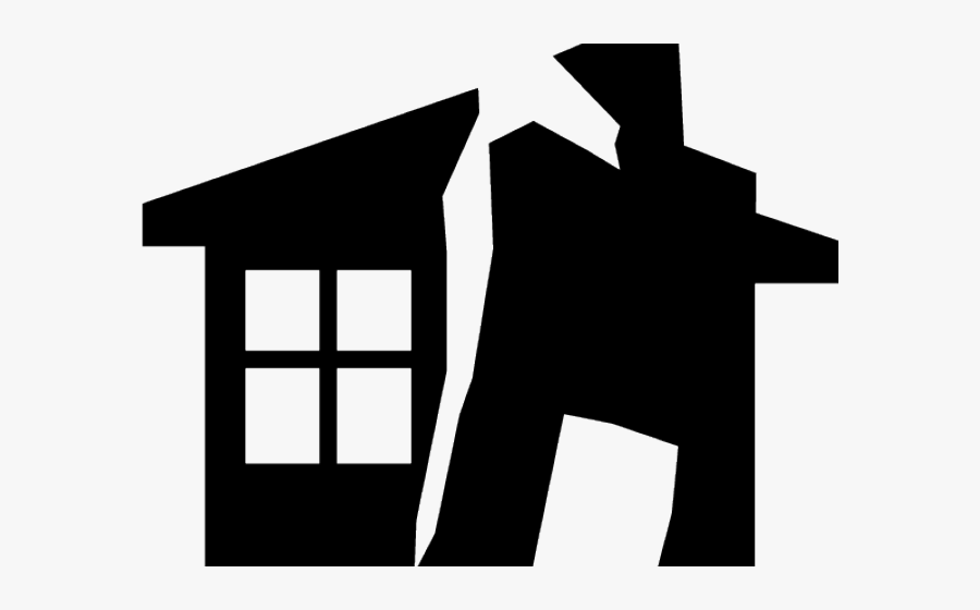 Earthquake Clipart House - Cartoon, Transparent Clipart