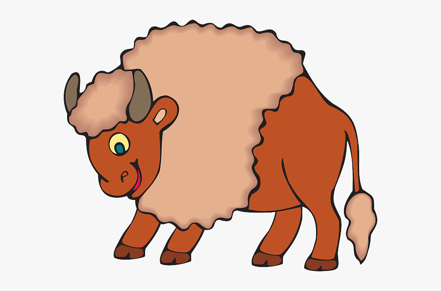 Tail Red, Happy, Cartoon, Bull, Horns, Animal, Tail - Kartun Bison, Transparent Clipart