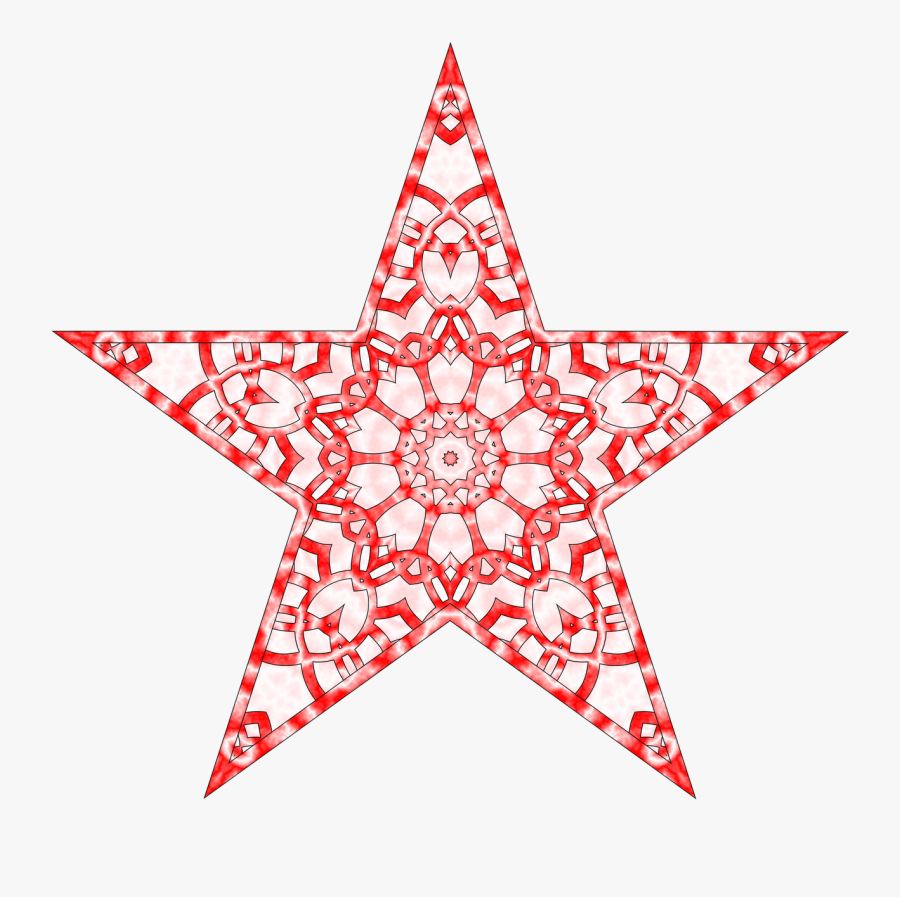 Christmas Star Clipart Paper - Printable Star Christmas Tree Topper, Transparent Clipart