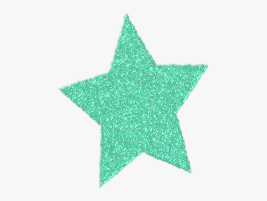 Turquoise,star,aqua - Free Green Glitter Star, Transparent Clipart
