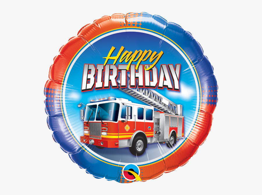 Transparent Fire Truck Clipart - Happy Birthday Fire Trucks, Transparent Clipart