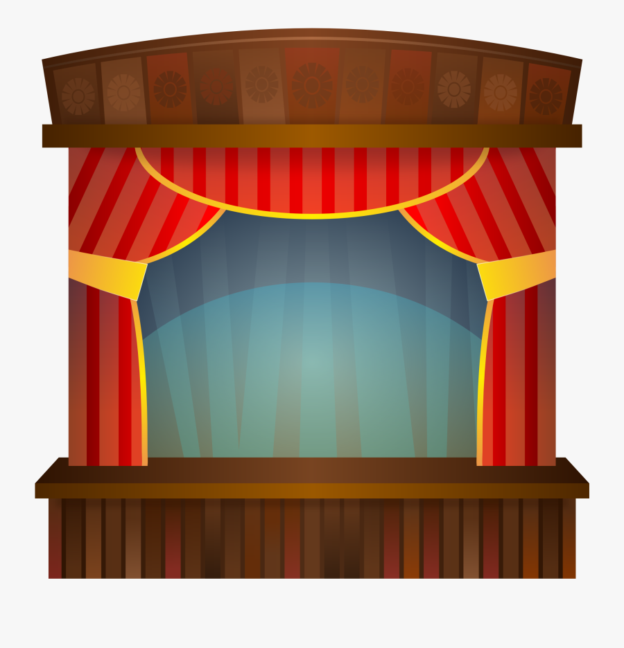 Theatre Curtain Clipart - Clipart Stage, Transparent Clipart