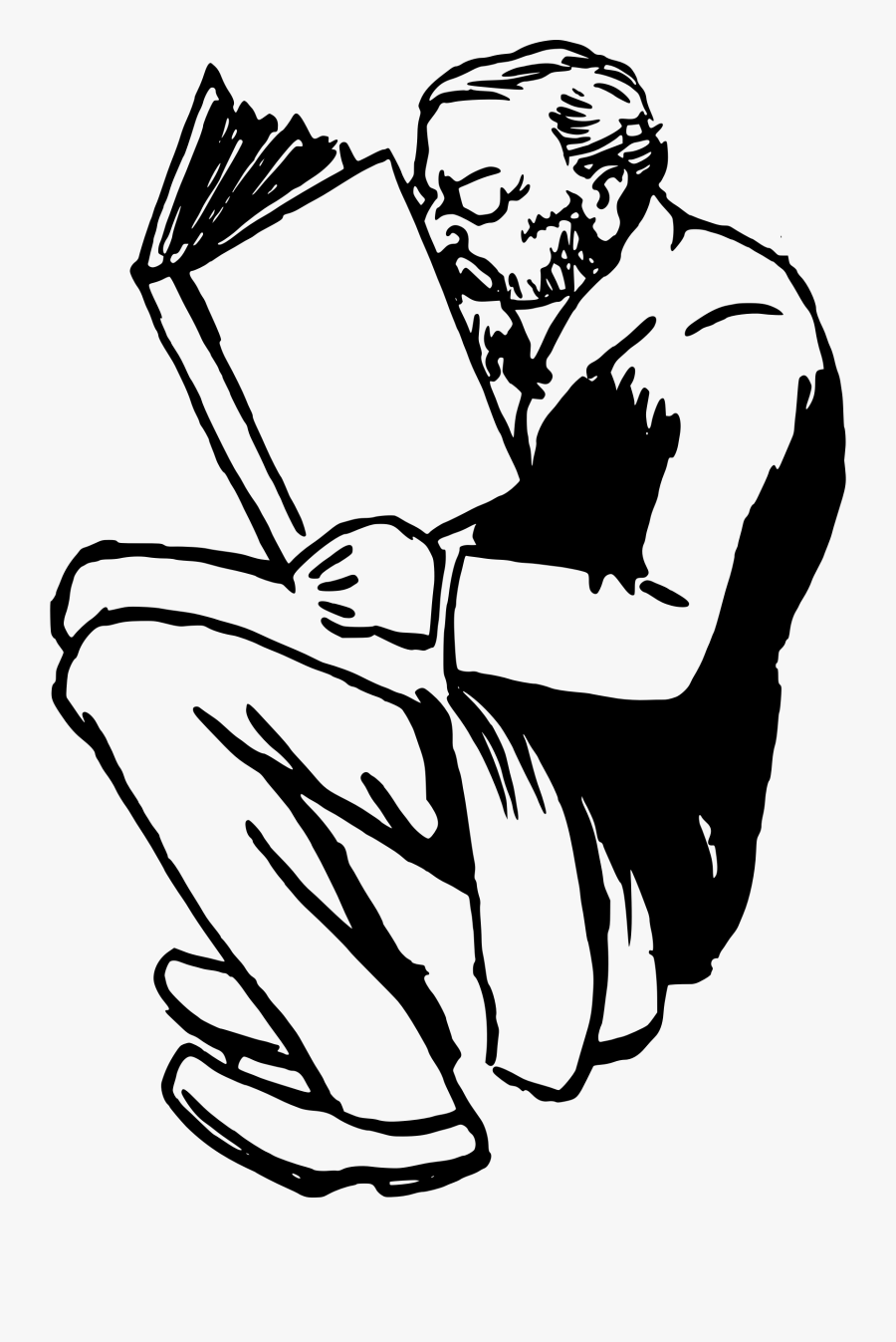 Clipart - Person Reading A Book Clipart, Transparent Clipart