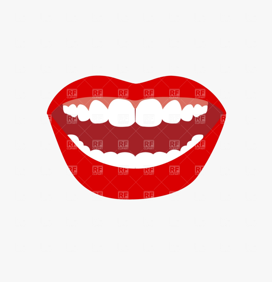 Mouth Opened With Lips Gum And Teeth Vector Image Illustration - Open ...