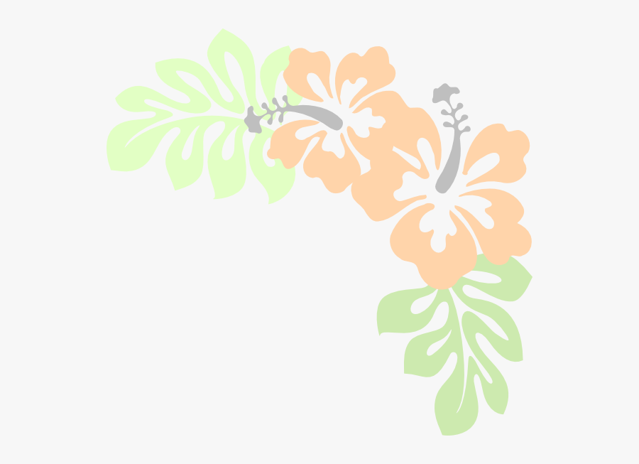 Peach Gray Hibiscus Svg Clip Arts - Hibiscus, Transparent Clipart