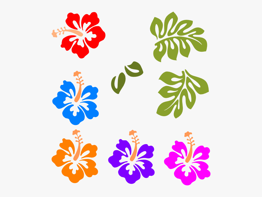 Hawaiian Tropical Flowers Clipart, Transparent Clipart