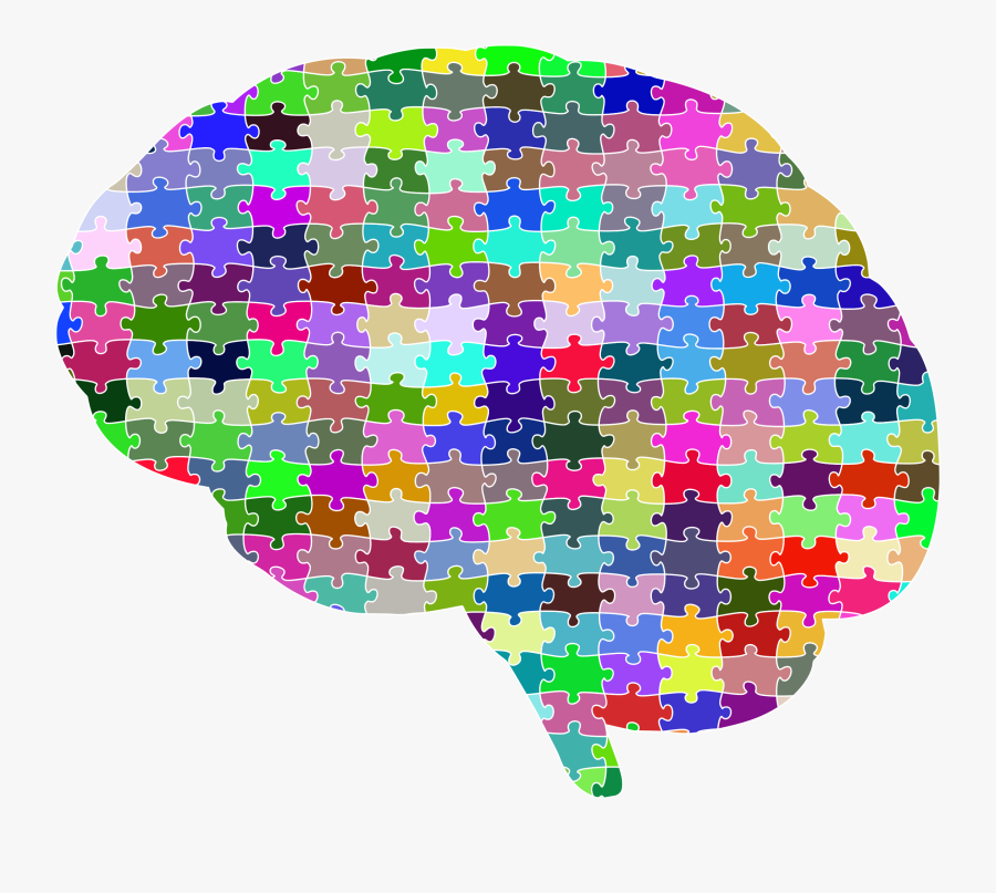 Brain Jigsaw Puzzle Prismatic With Stroke Clip Arts - Jigsaw Brain Png, Transparent Clipart