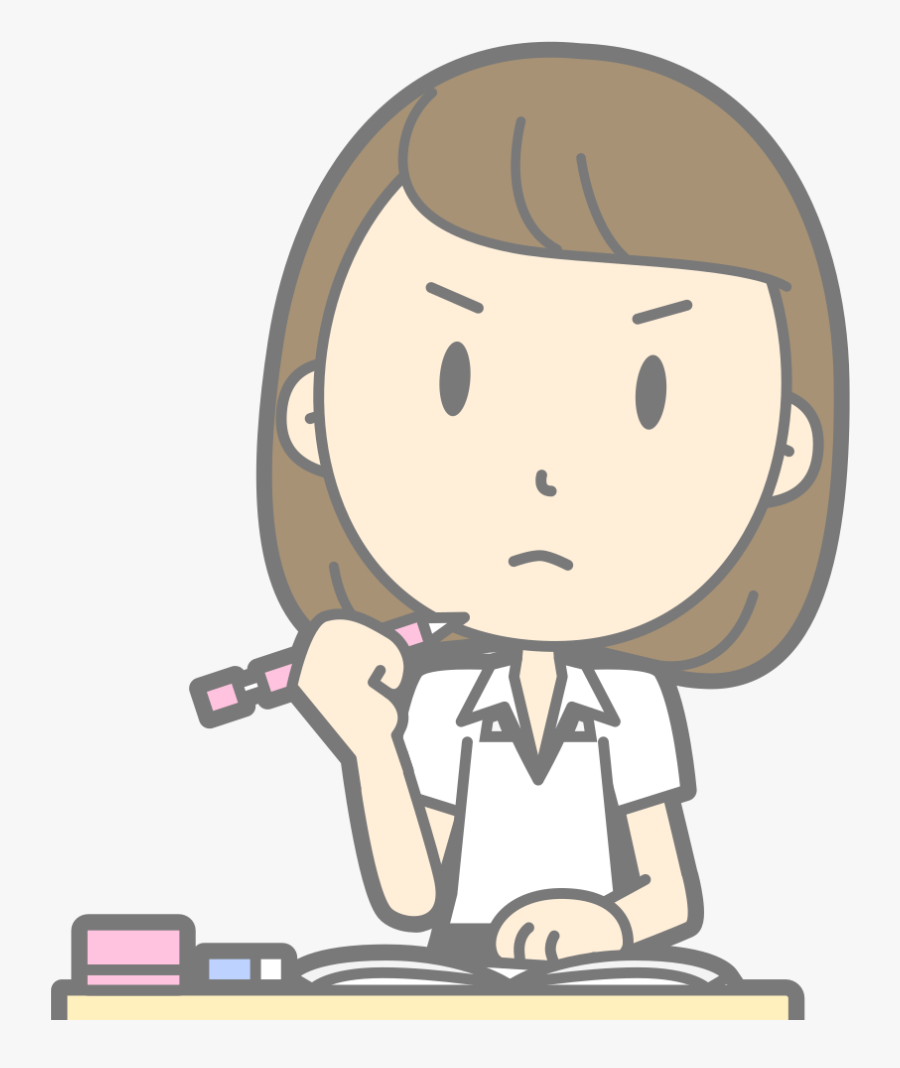 Grumpy Student, Transparent Clipart