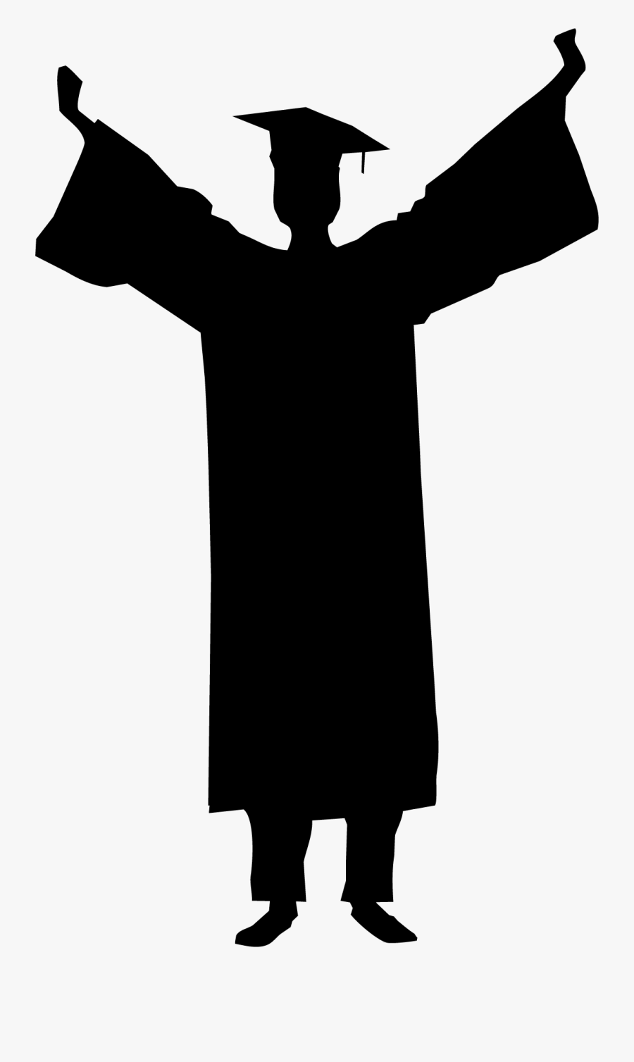 Graduation Ceremony Silhouette Student Clip Art - Graduate Student Silhouette Png, Transparent Clipart