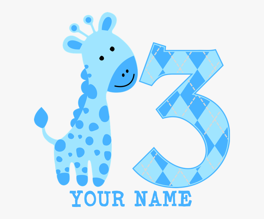 Clipart Swimming Giraffe - 2nd Month Birthday Stickers, Transparent Clipart