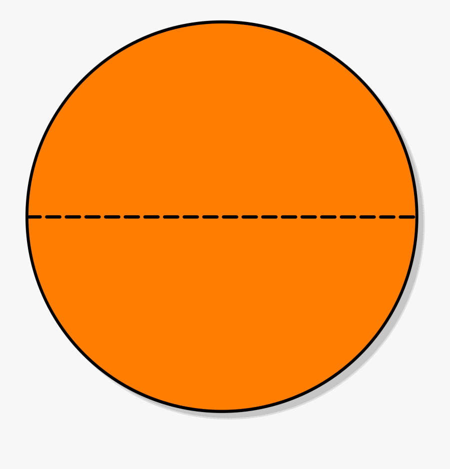 File - Piechartfractionhalves - Svg - Orange Button - Jerry's Peanut Butter Cup, Transparent Clipart