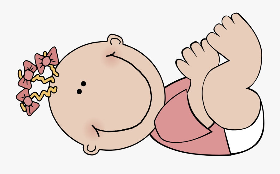 Baby Girl Lying - Baby Girl Clip Art, Transparent Clipart