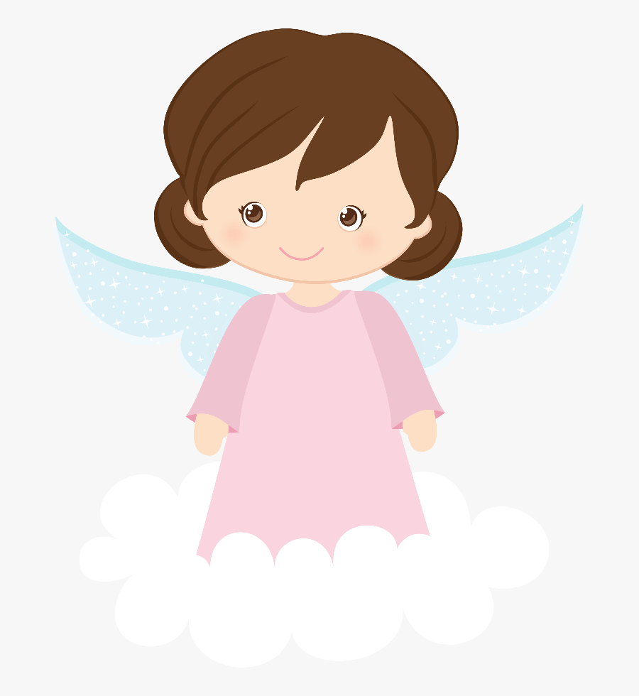 Transparent Baby Girl Clip Art - Pink Angel For Christening, Transparent Clipart