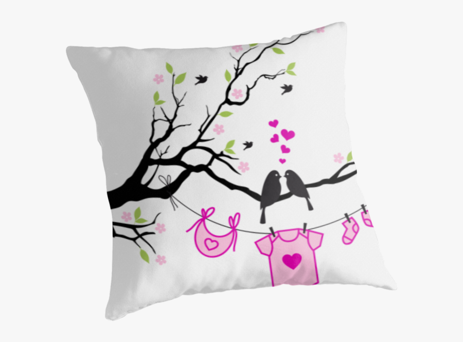 New Baby Girl, Baby Shower Throw Pillow - Newborn Baby Pillow Case Designs, Transparent Clipart