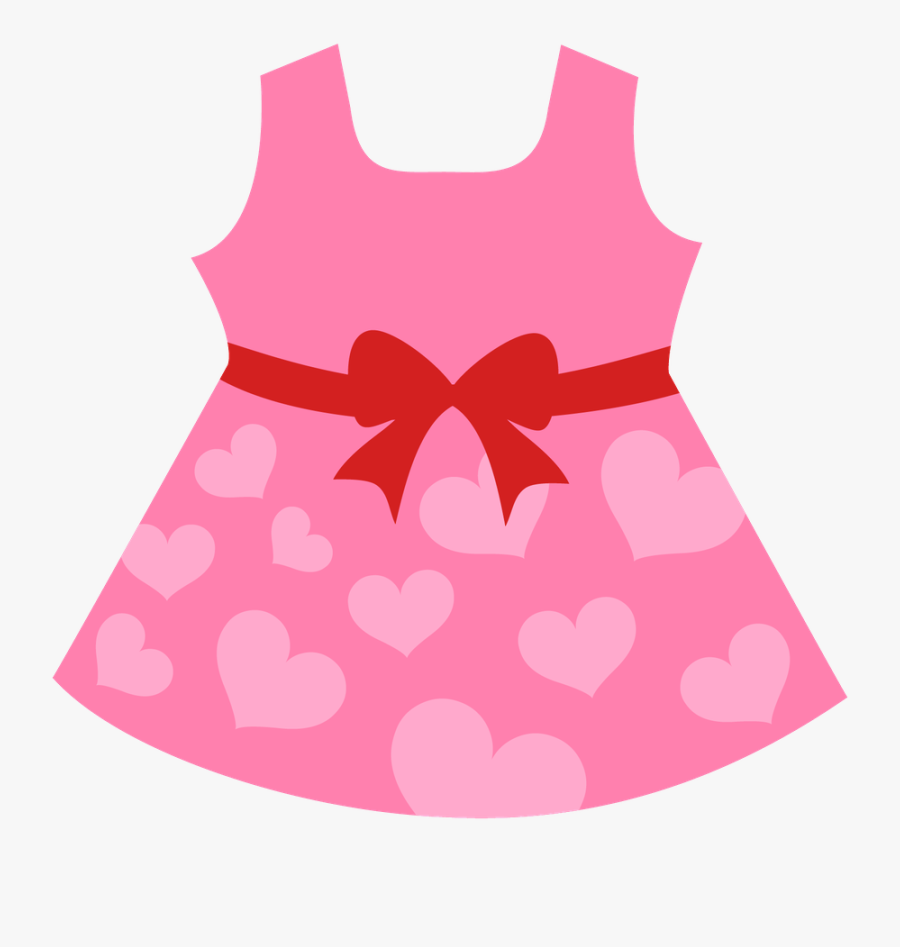 Clip Art Baby Girl Dress Clipart - Pink Baby Dress Clipart, Transparent Clipart
