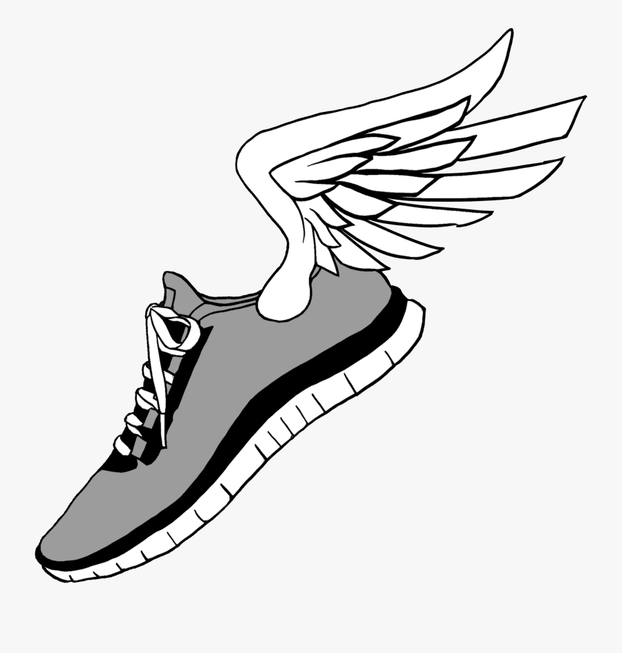 Running Shoes Clip Art - Shoes With 