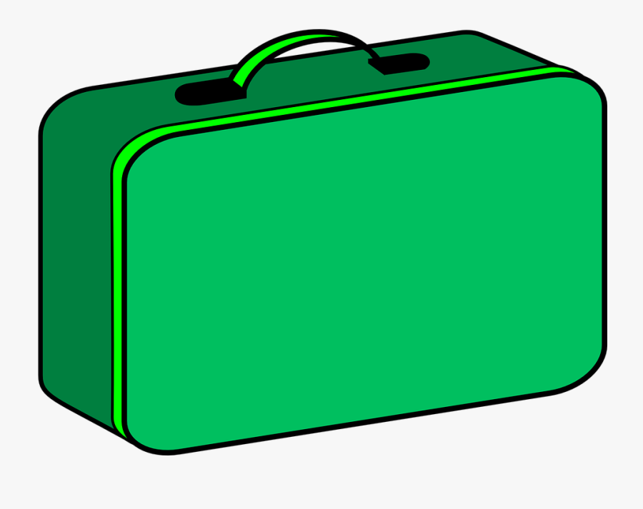 Green,clip Art,suitcase,bag,laptop Bag,rectangle,graphics - Green Lunch Box Clipart, Transparent Clipart