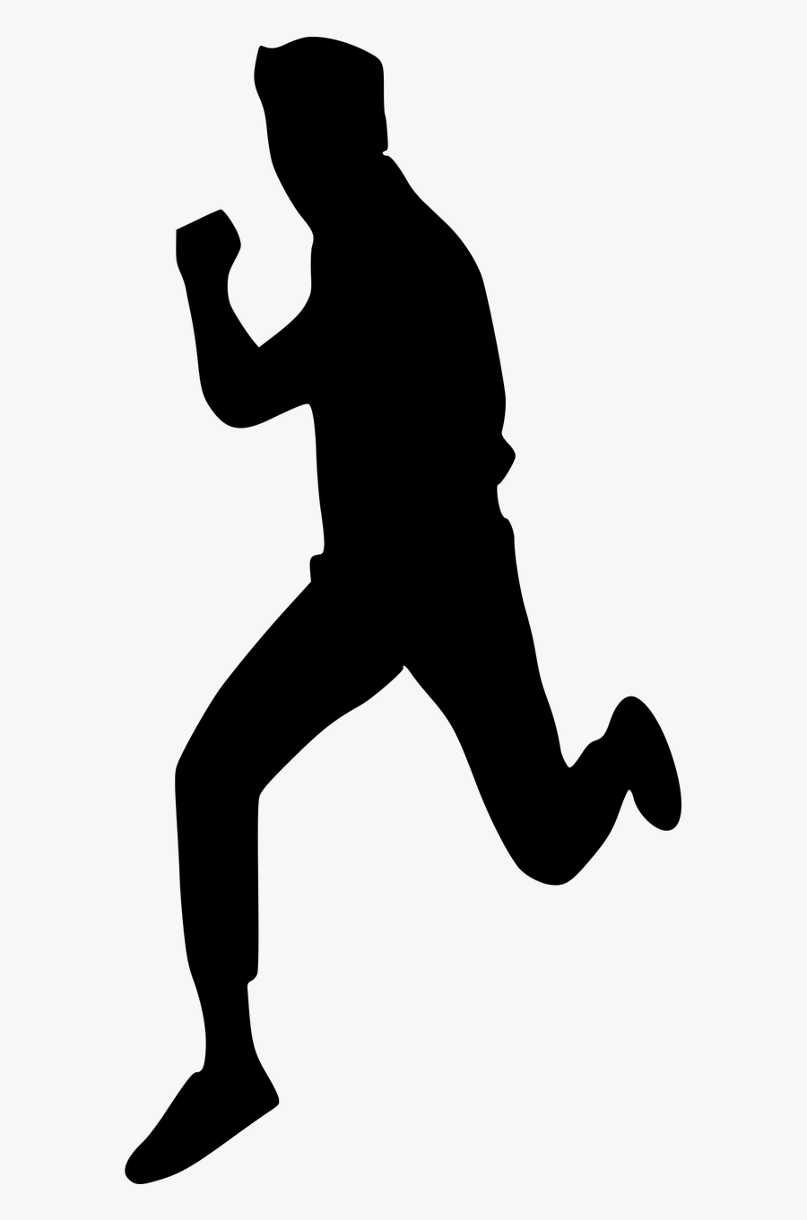 Running Man Silhouette Png Clipart , Png Download - Running On A Clear Background, Transparent Clipart