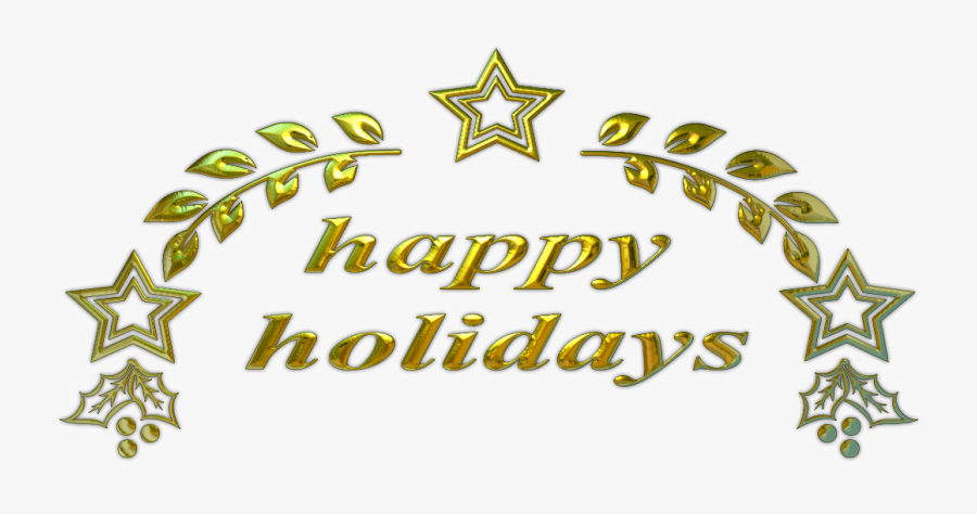 Happy Holidays Text Png, Transparent Clipart