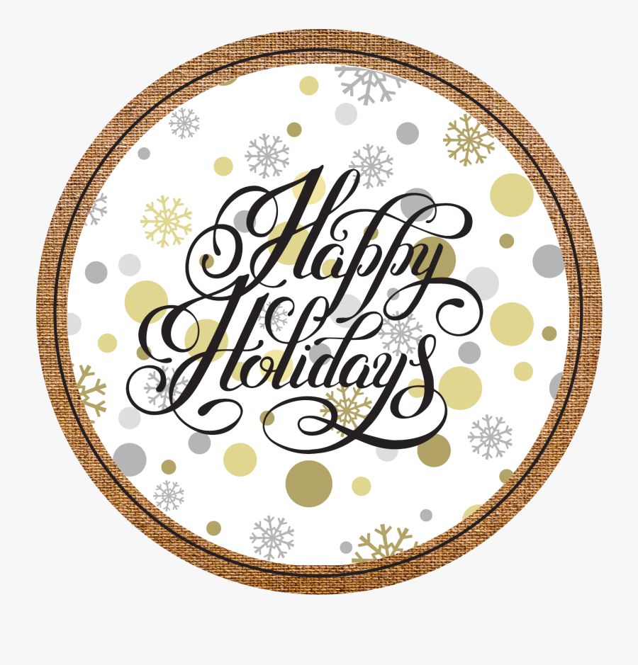 Happy Holidays Gold Vector, Transparent Clipart