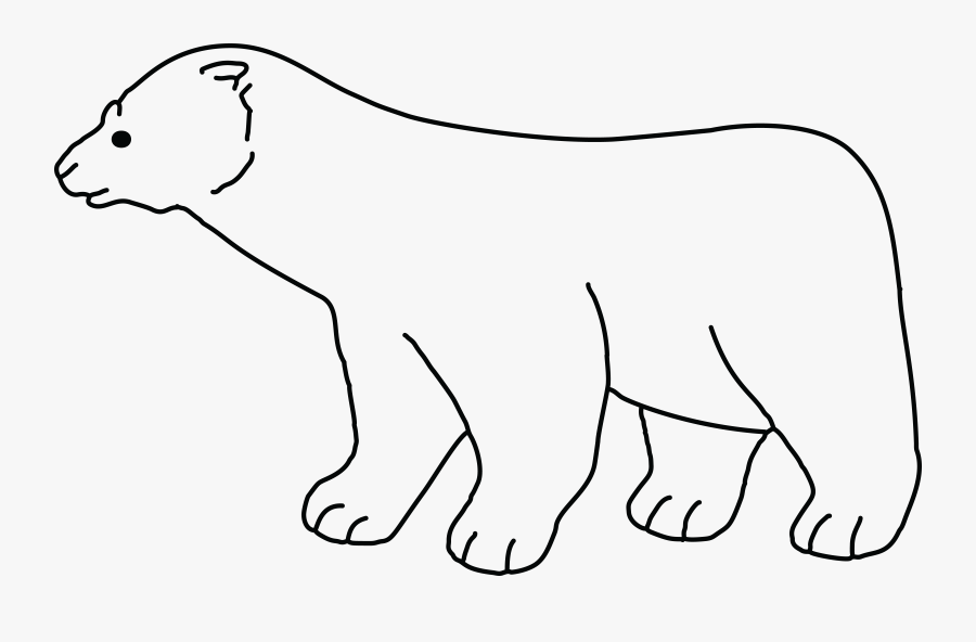 Clip Art Polar Bear Black And White Clipart - Clipart Transparent 