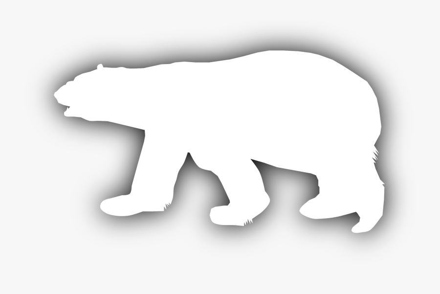 Transparent Ice Bear Png - Polar Bear Silhouette Clip Art, Transparent Clipart
