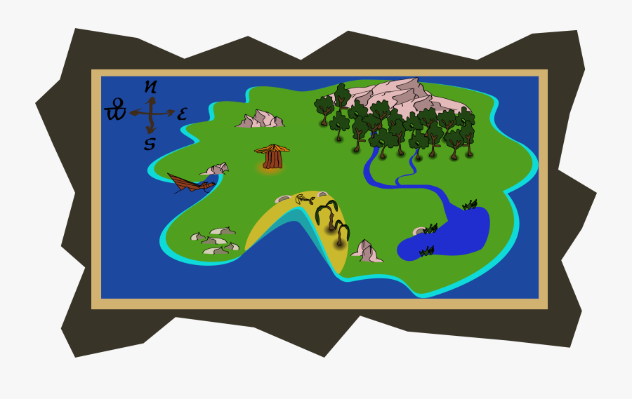 Map,area,tree - Deserted Island Clipart Island, Transparent Clipart