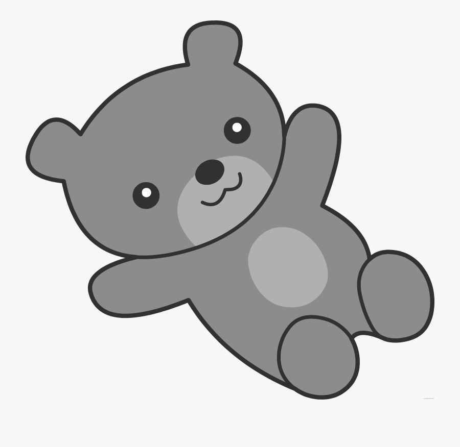Cute Bear Animal Free Black White Clipart Images Clipartblack - Blue Cartoon Teddy Bear, Transparent Clipart