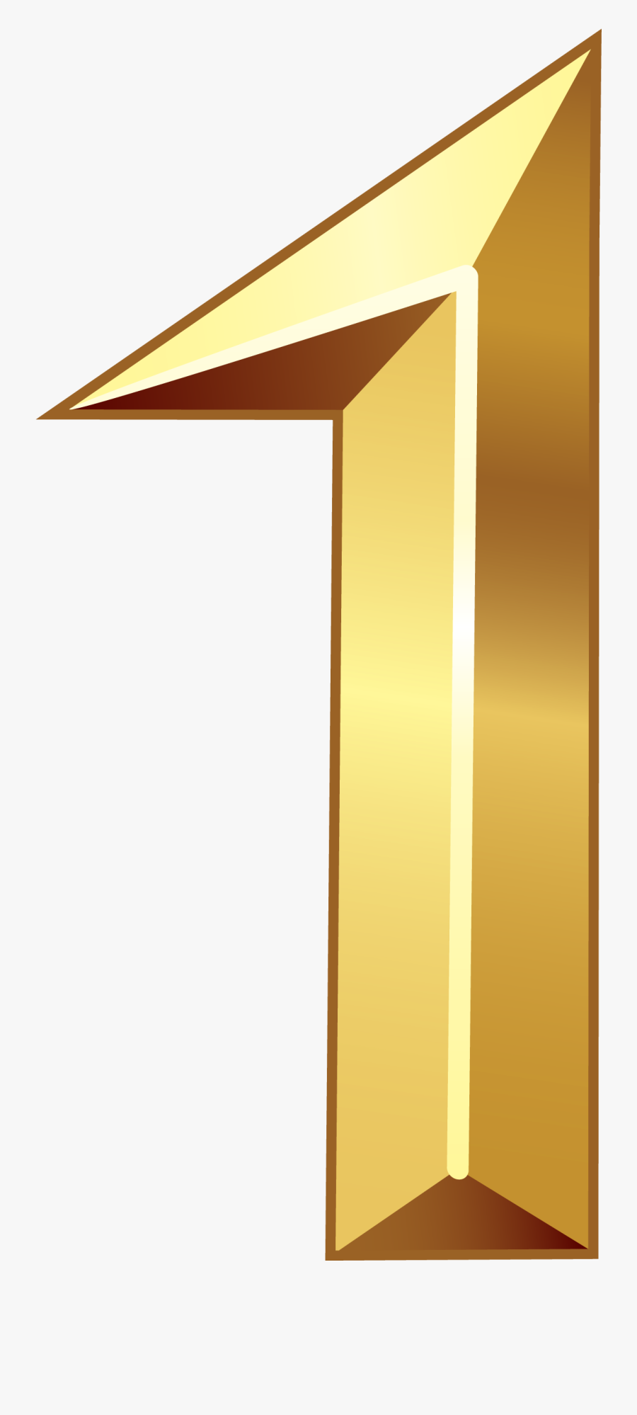 Gold Number 1 Transparent, Transparent Clipart