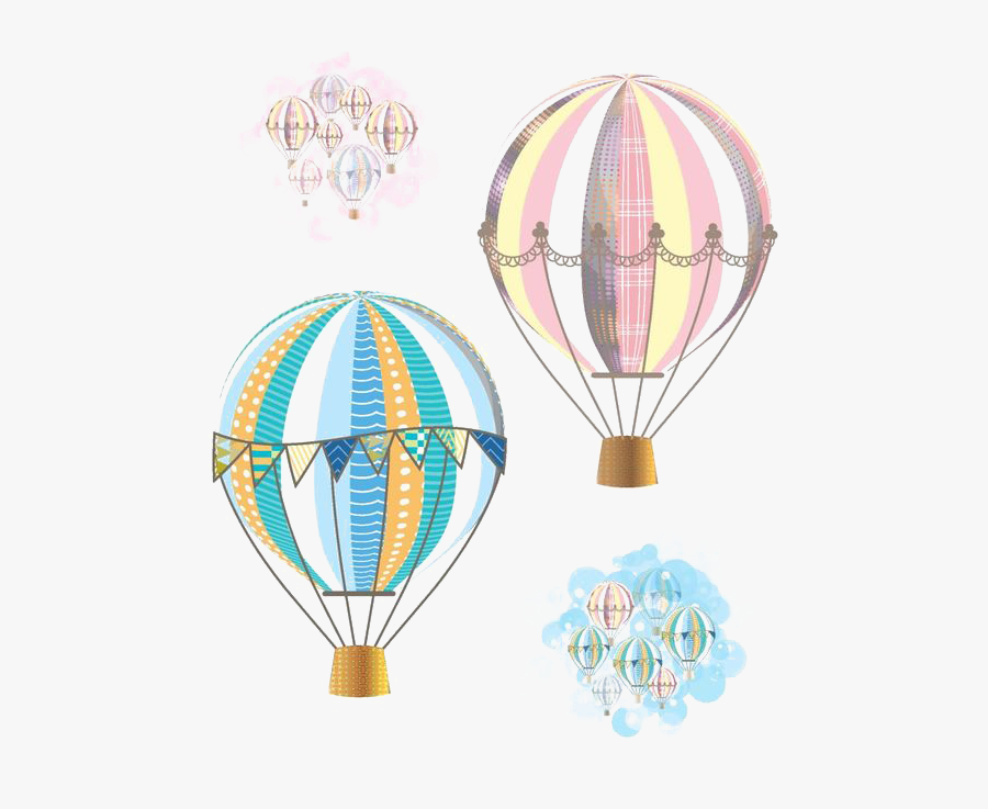 Transparent Cartoon Airplane Png - Cartoon Hot Air Balloon Drawing, Transparent Clipart