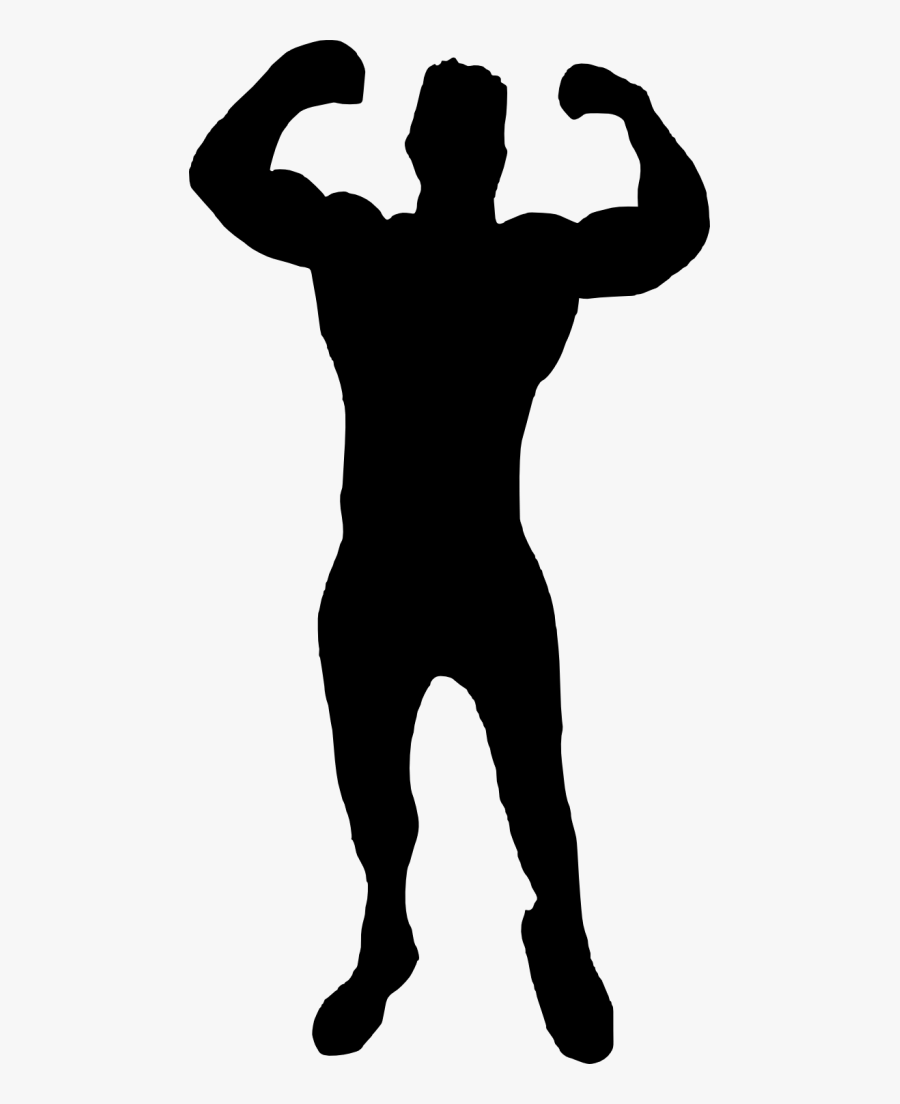 Muscle Clipart Silhouette - Muscle Man Silhouette Png, Transparent Clipart