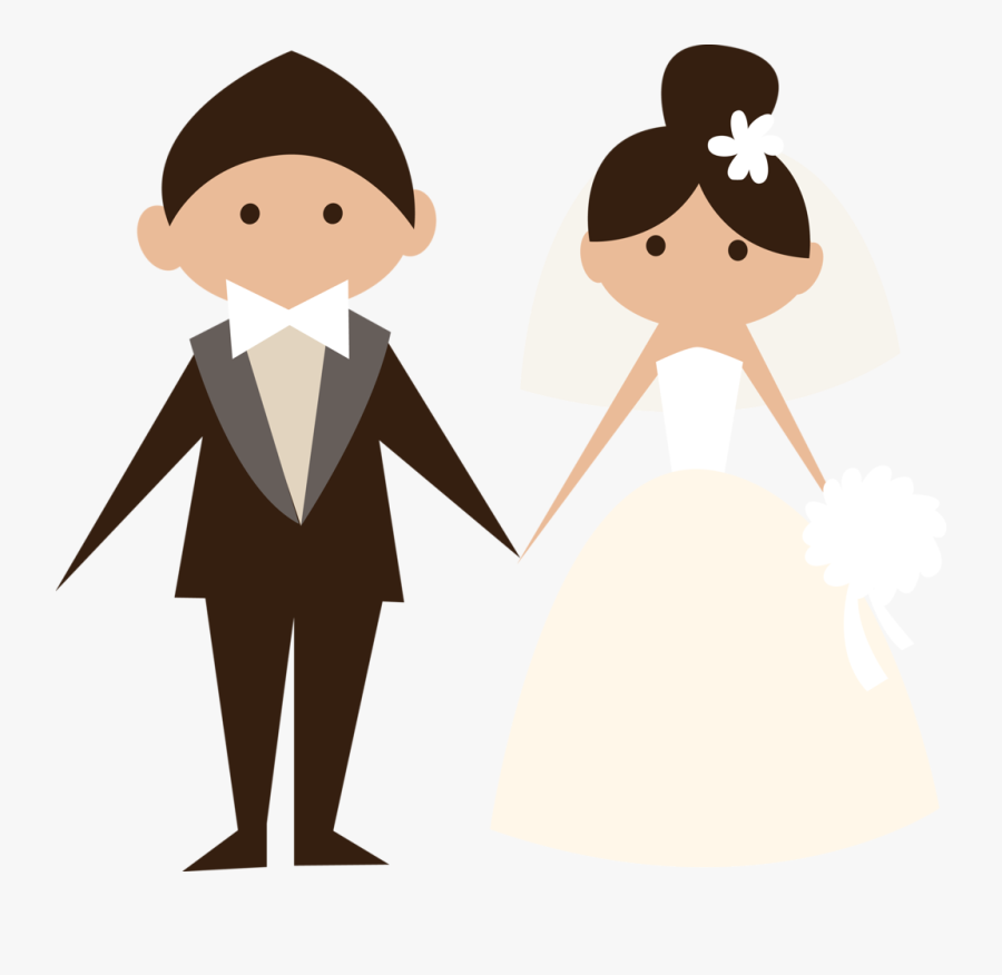 Transparent Marriage Clipart Free - Bride And Groom Transparent Background, Transparent Clipart