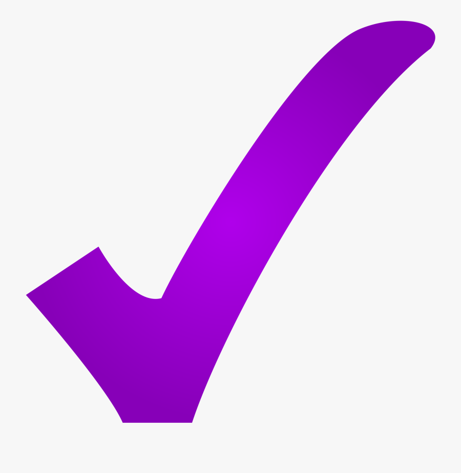 Clip Art Purple Check Mark - Purple Check Mark, Transparent Clipart