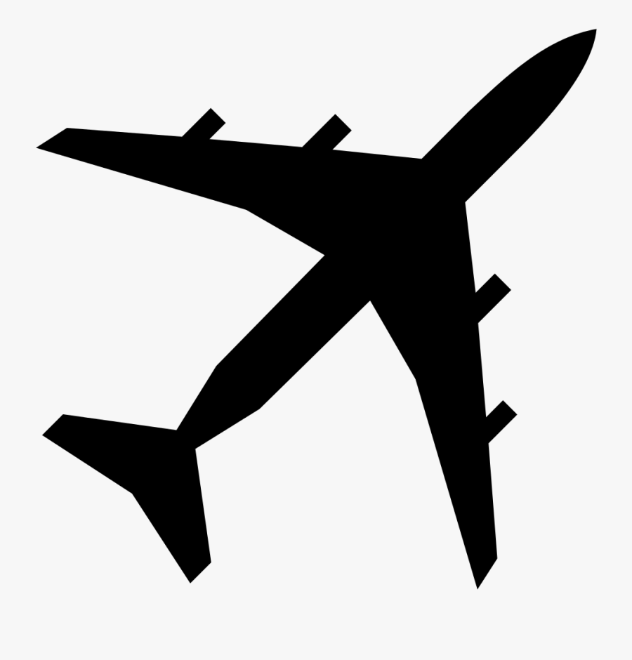 Free Stencils For Airplanes - Airplane Silhouette, Transparent Clipart