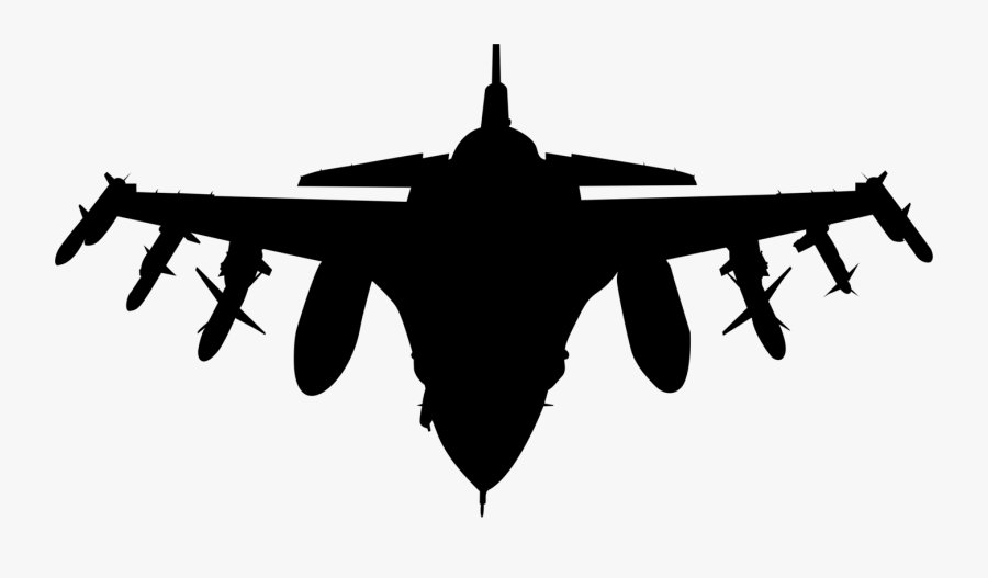 Jet Aircraft,air Force,ground Attack Aircraft - Fighter Jet Silhouette Png, Transparent Clipart