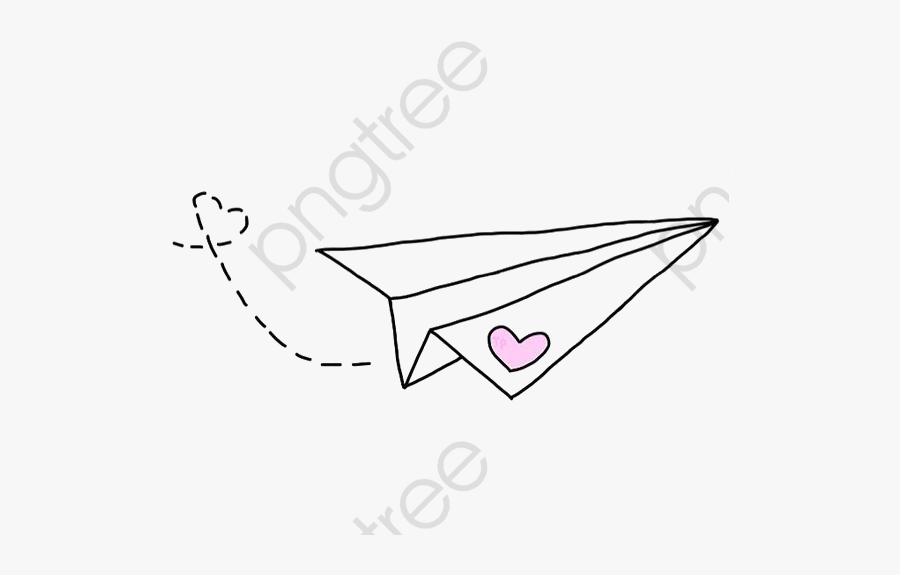 Hand Painted Paper Plane, Plane Clipart, Pink And Purple, - Cute Airplane Transparent Background, Transparent Clipart