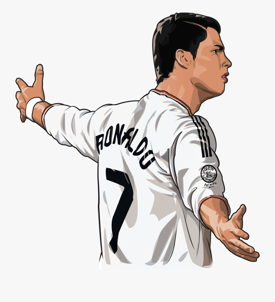 Cristiano Ronaldo Vs Schalke Soccer Football Png Ronaldo - Cristiano Ronaldo Cartoon Png, Transparent Clipart