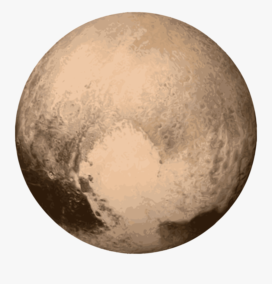 Pluto 180 Degree Face From Hubble Telescope Clipart - Pluto Planet Transparent Background, Transparent Clipart
