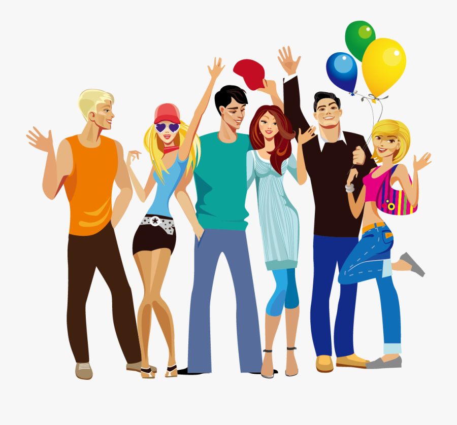 Clip Art People - Vector Group Of People Png, Transparent Clipart