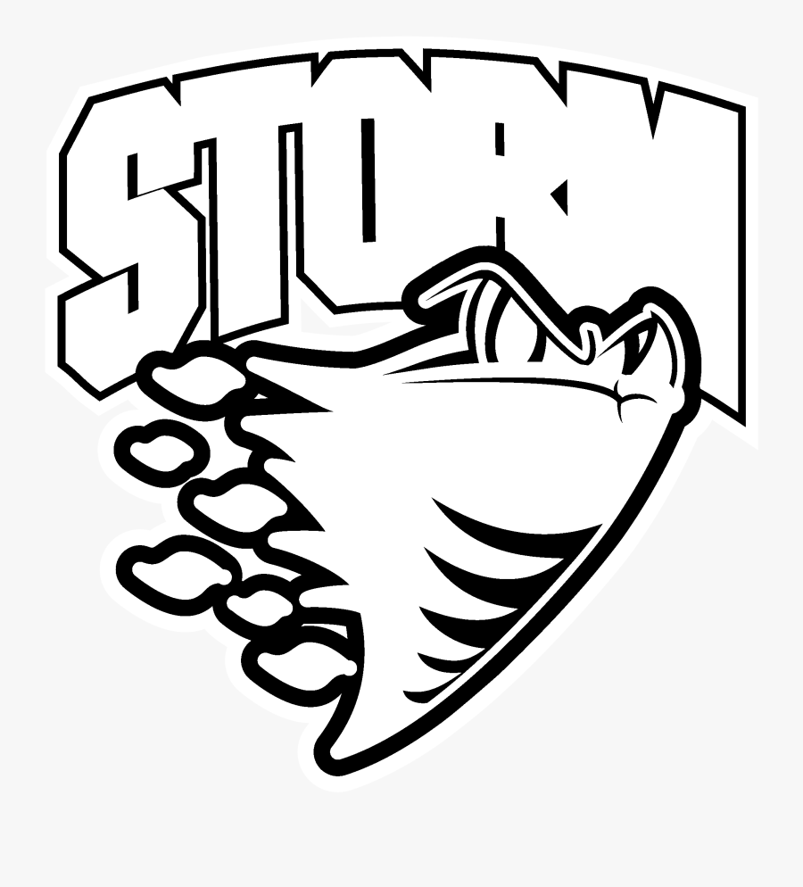Guelph Storm Logo Black And White Clipart , Png Download - Saskatchewan Storm Lacrosse, Transparent Clipart