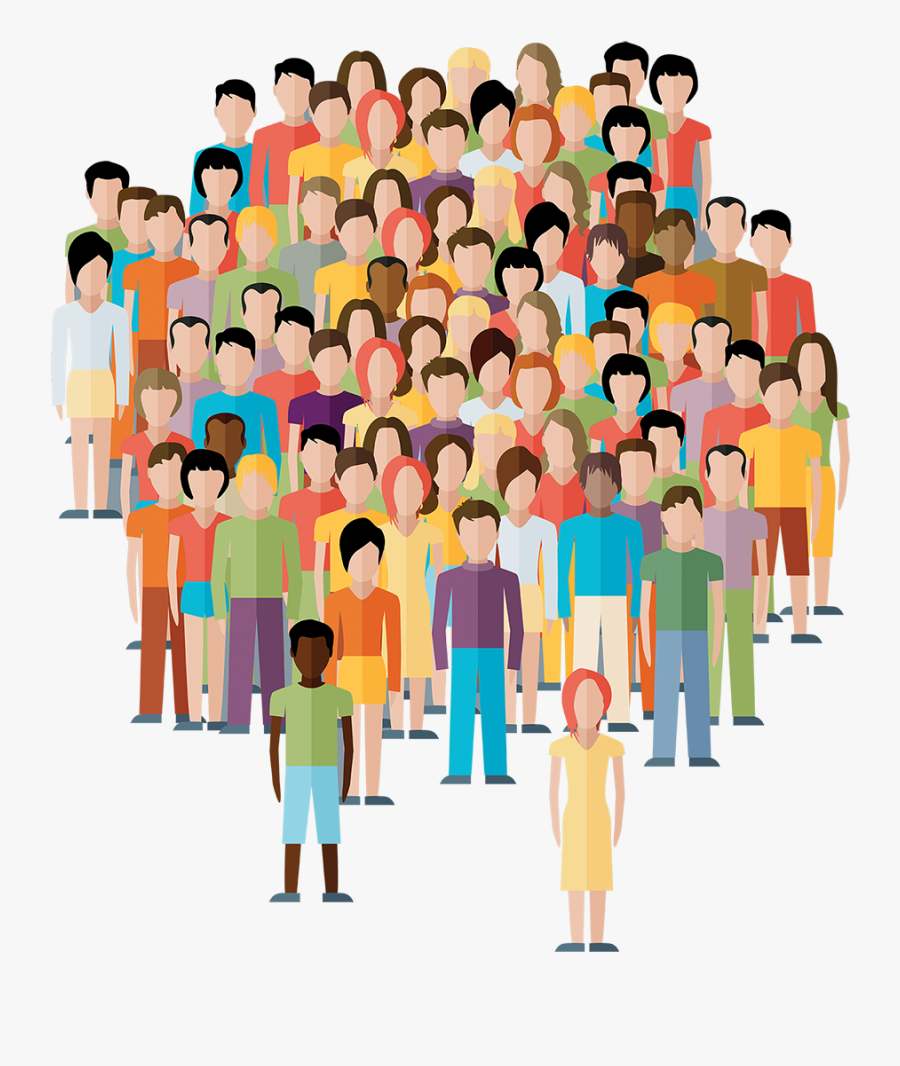 Crowd Clipart Transparent Person - Crowd Of People Clipart Png, Transparent Clipart