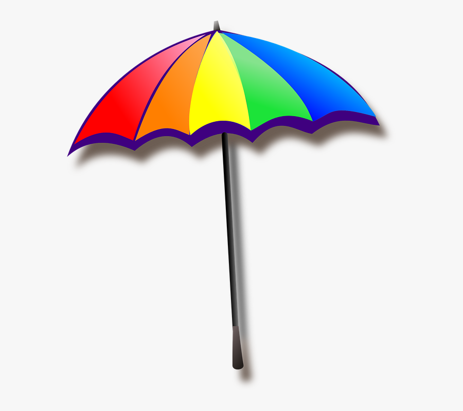 Rainbow Umbrella Clipart, Transparent Clipart