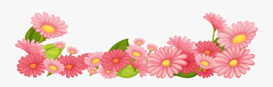 Transparent April Flowers Clipart - Flower Garden Border Clip Art, Transparent Clipart